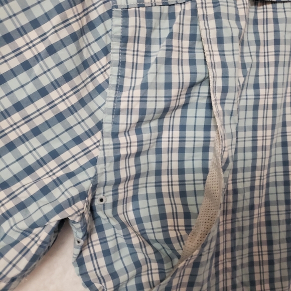 🚫SOLD🚫Duck camp vented plaid button down shirt caped breathable mens Large - Picture 7 of 14
